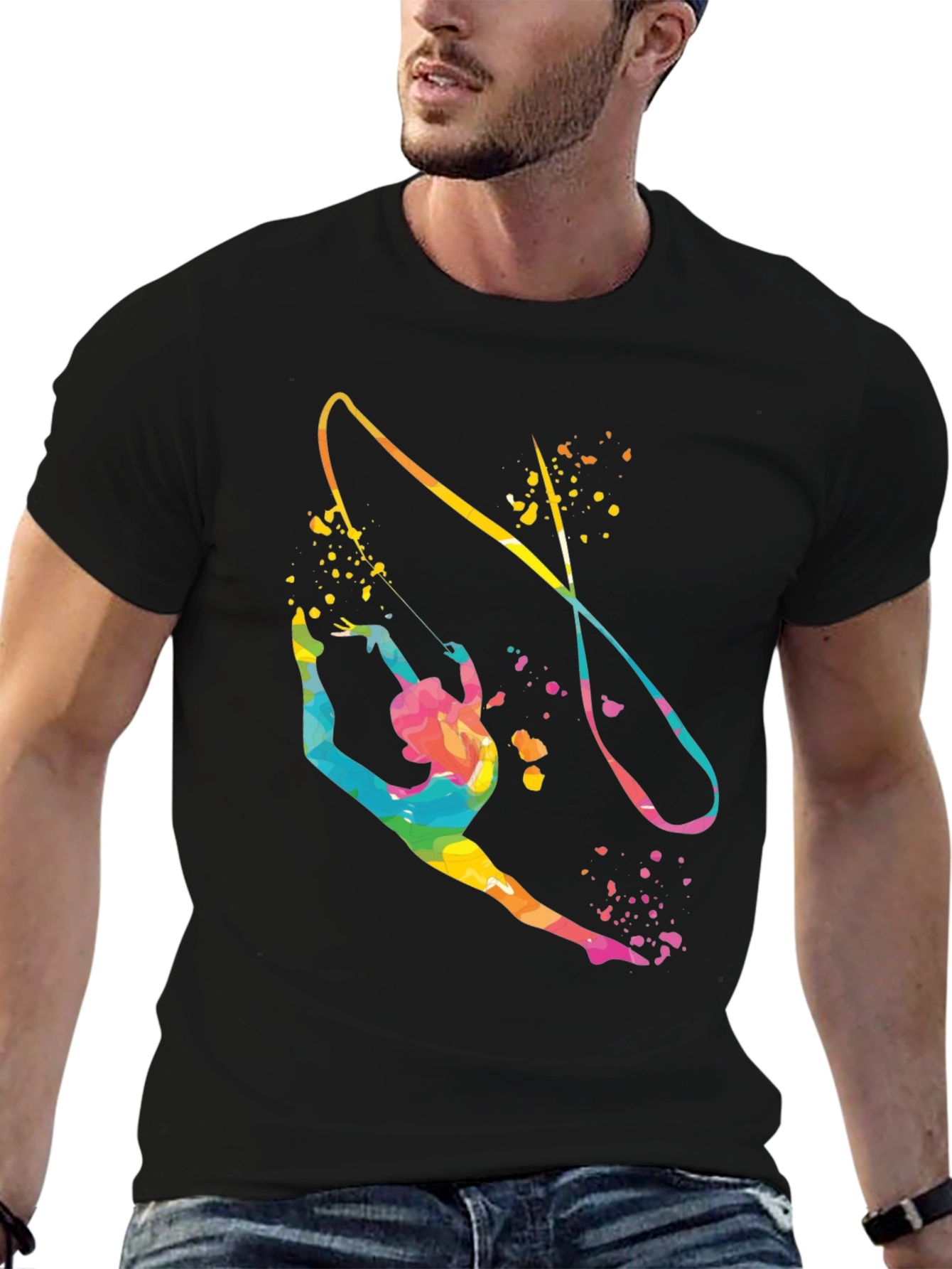 Gymnast Ribbon Black T-Shirt