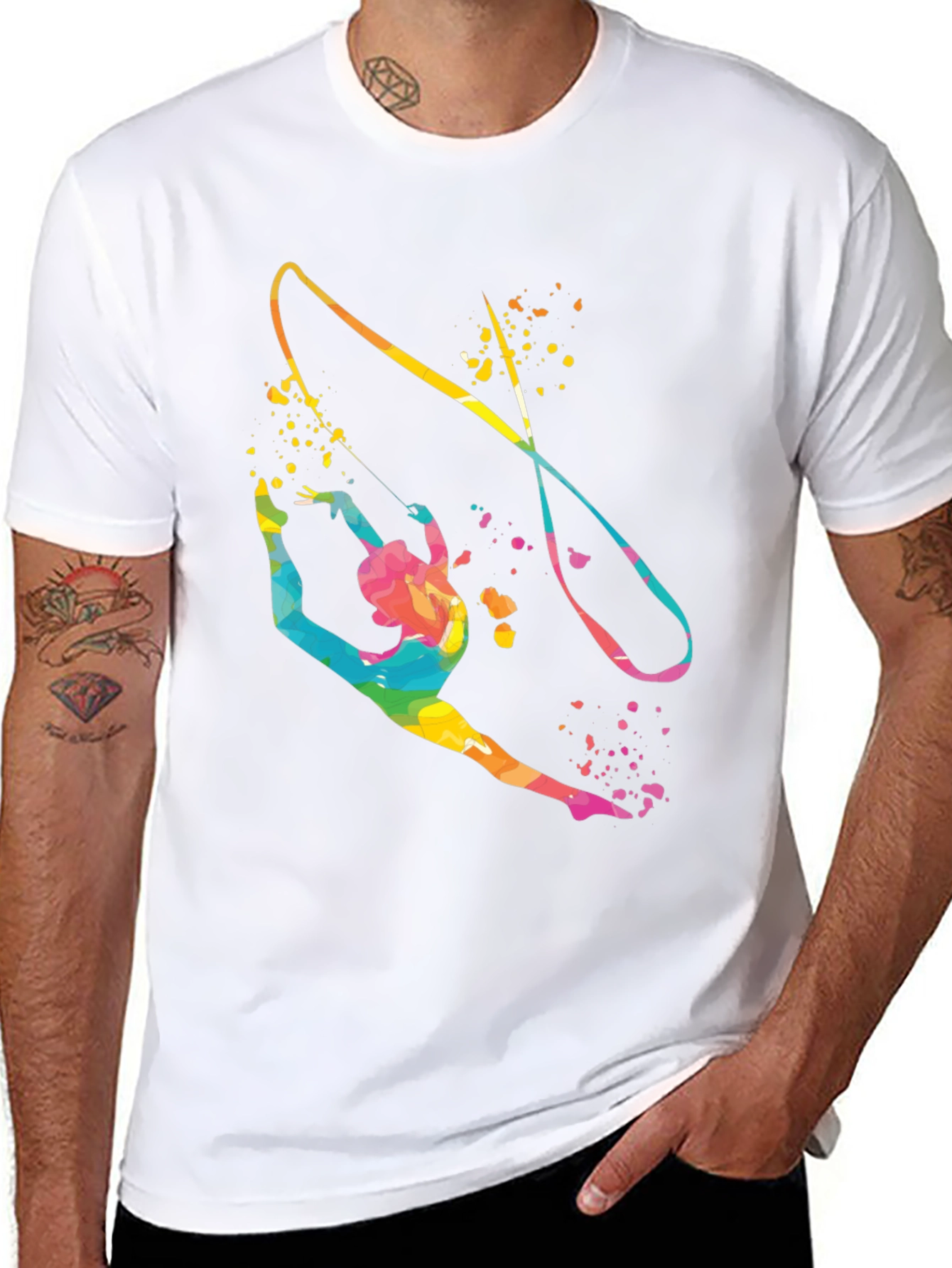 Gymnast Ribbon Black T-Shirt