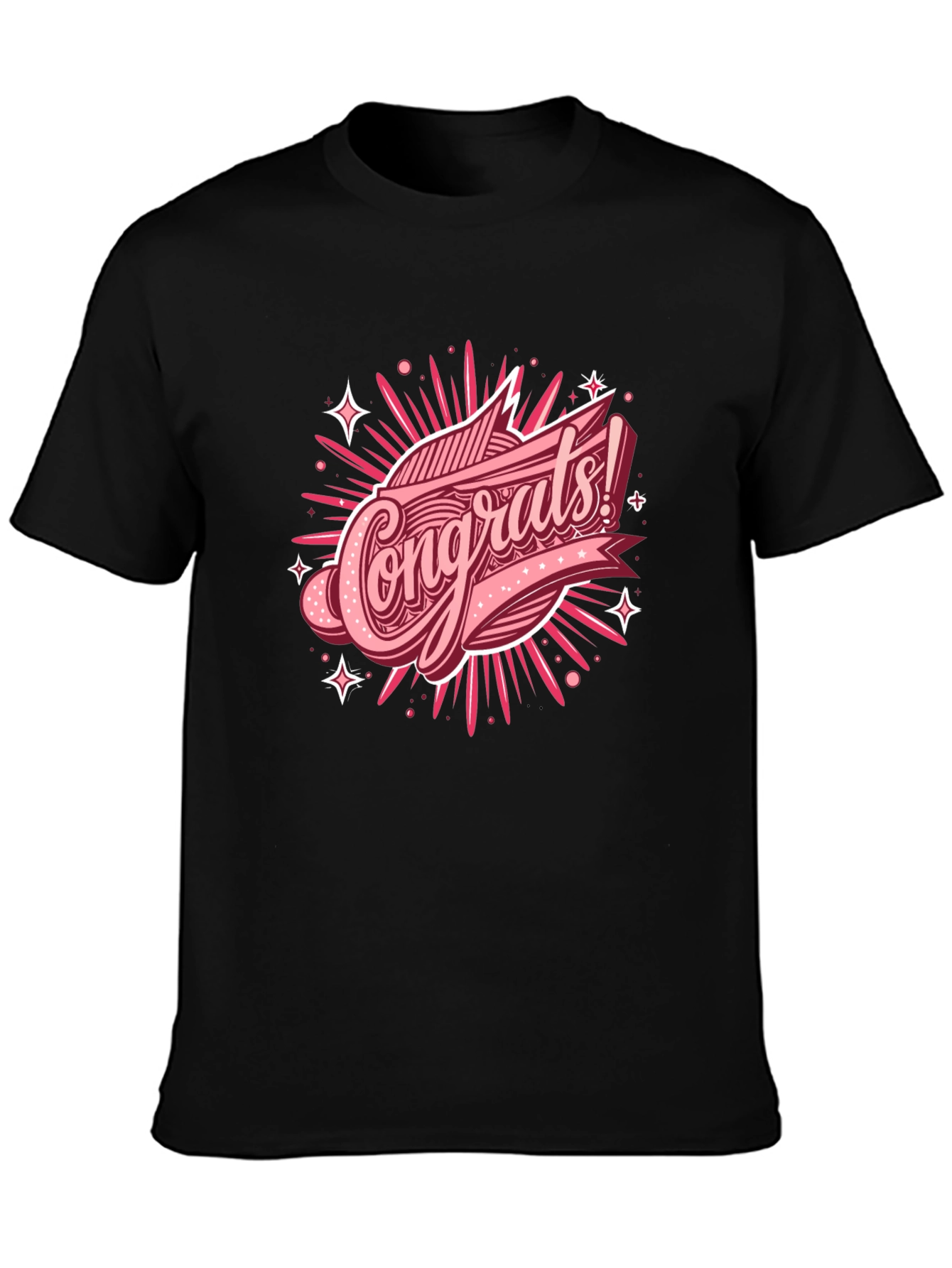 Congrats Graphic T-Shirt - Black