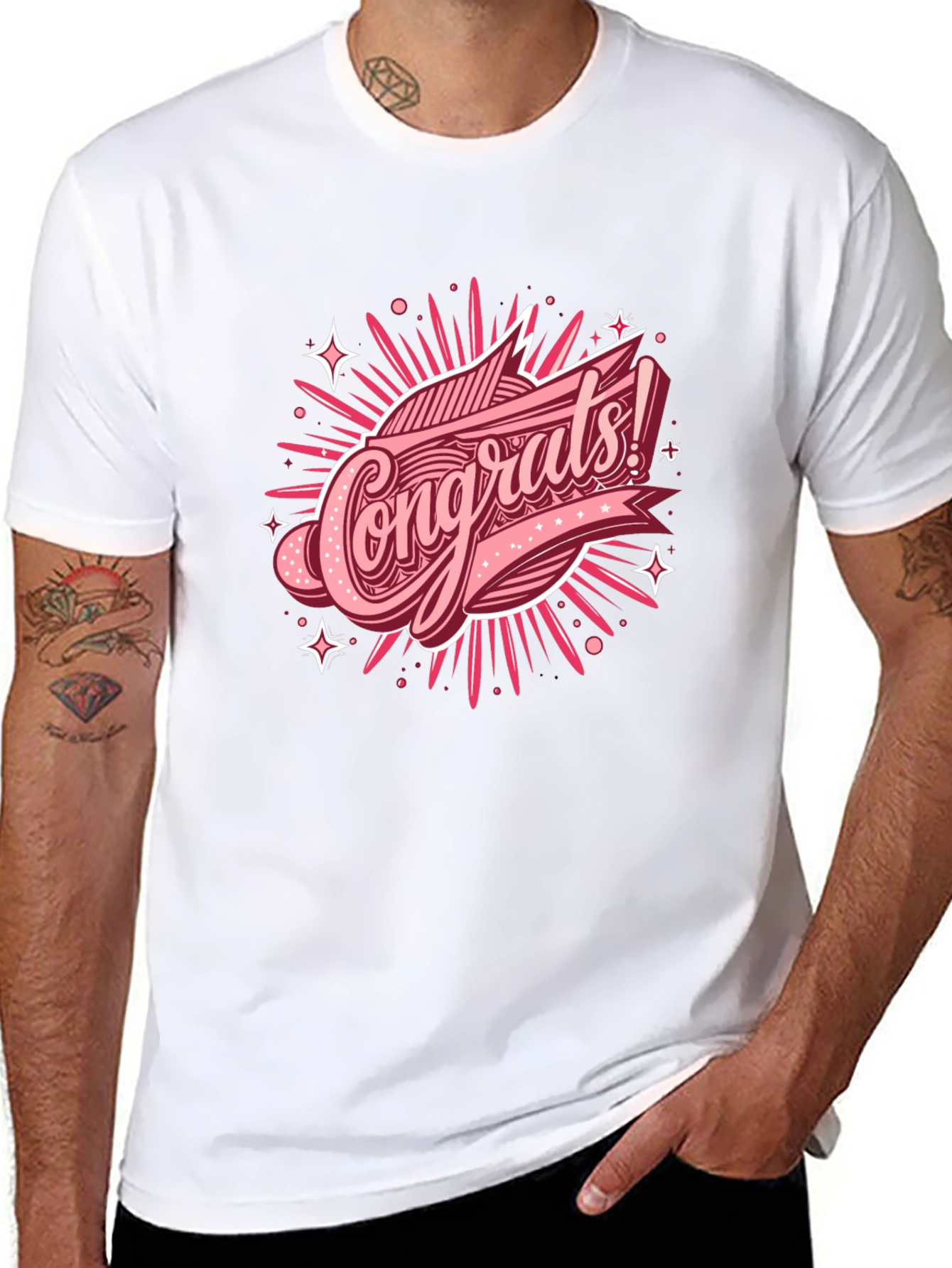 Congrats Graphic T-Shirt - Black