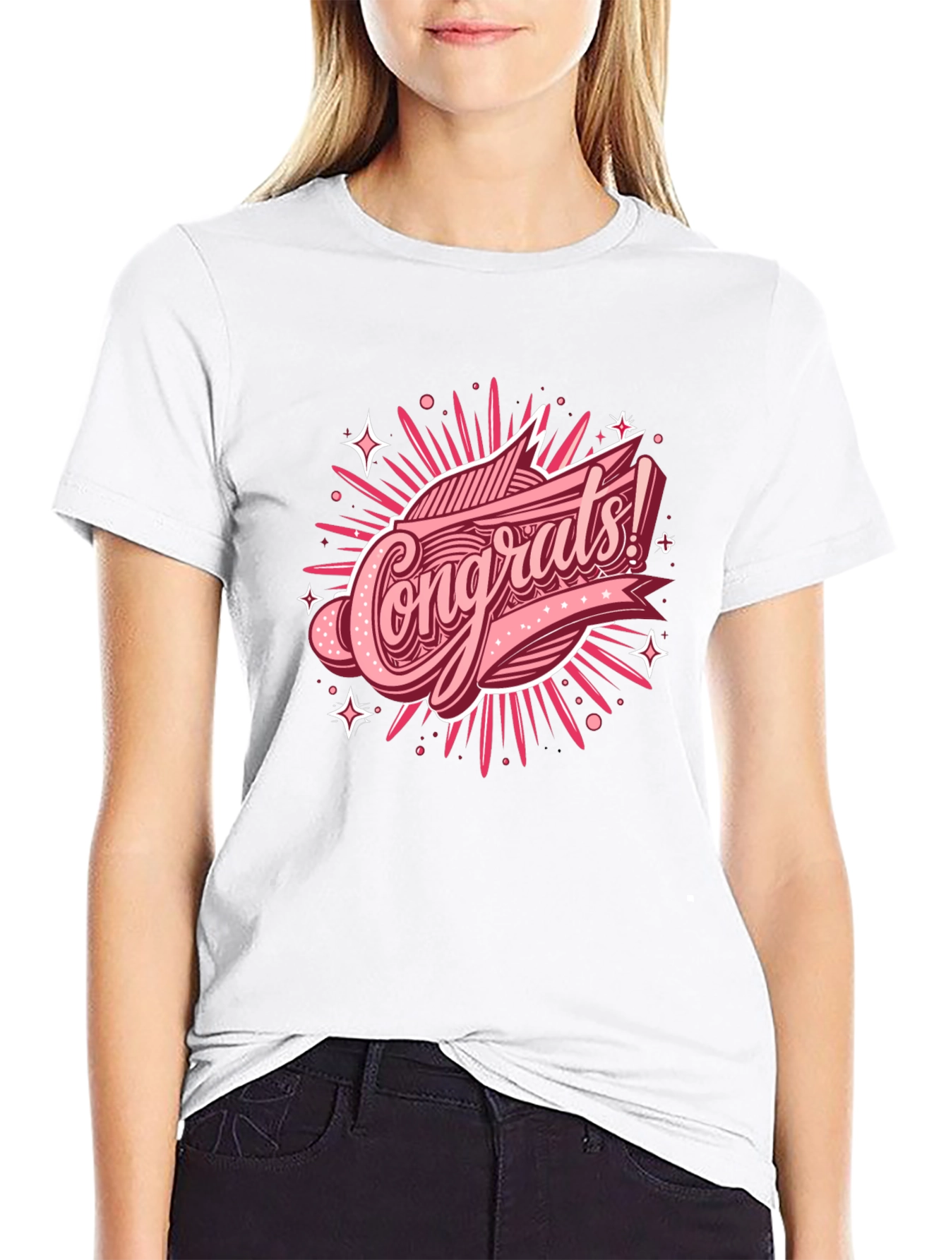 Congrats Graphic T-Shirt - Black