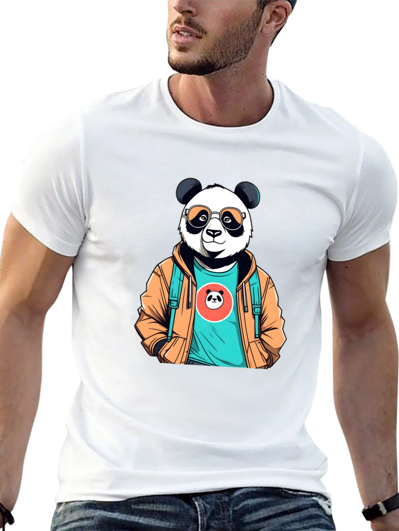 Cool Panda Graphic Tee - Stylish Black T-Shirt