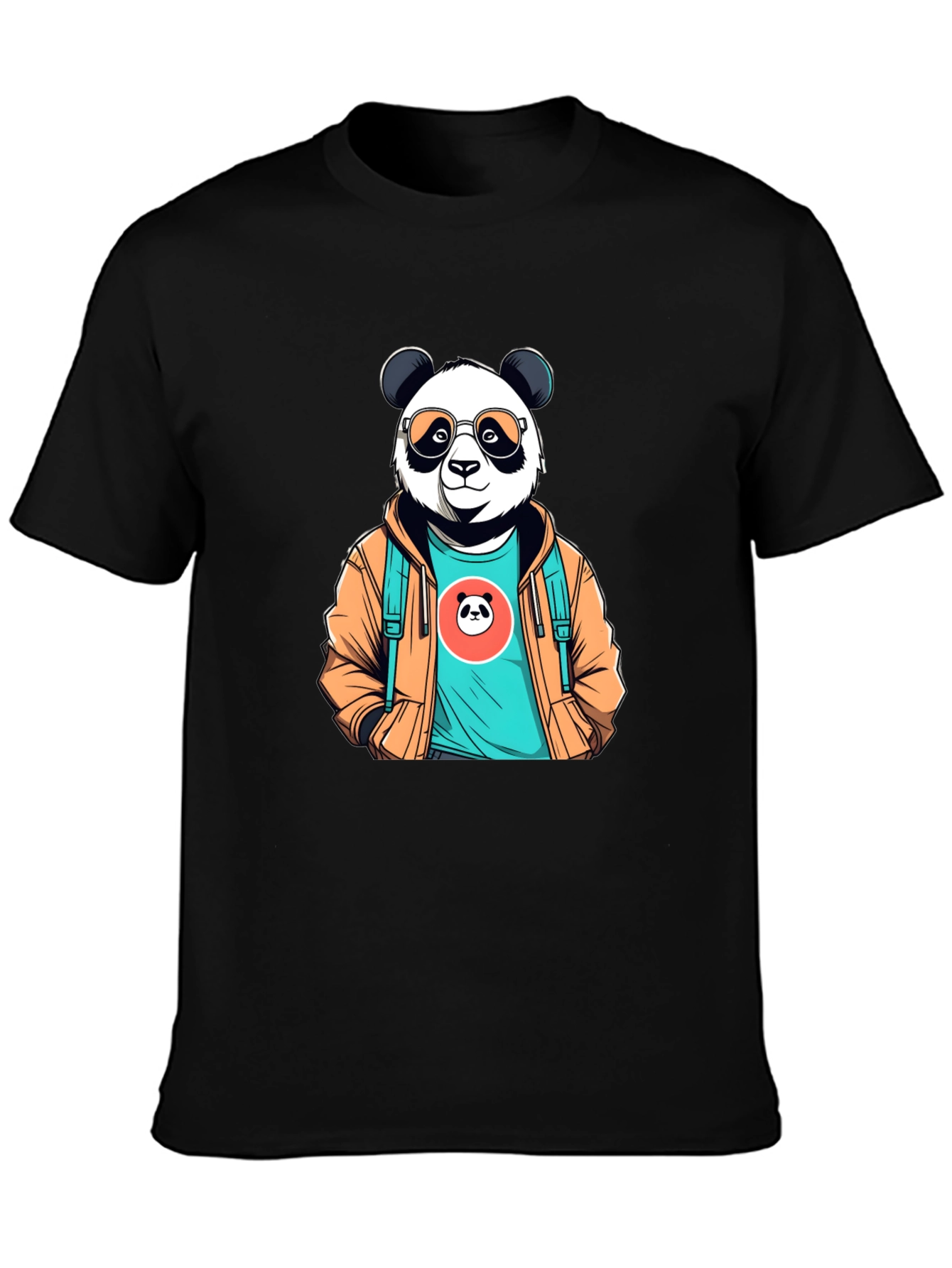 Cool Panda Graphic Tee - Stylish Black T-Shirt