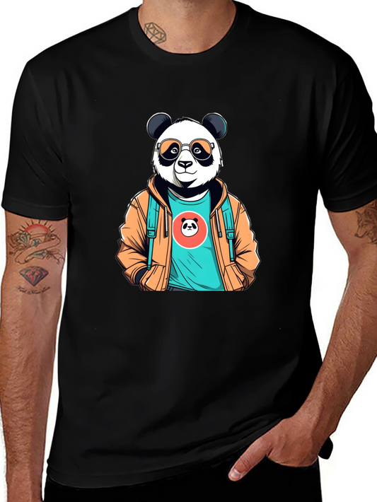 Cool Panda Graphic Tee - Stylish Black T-Shirt