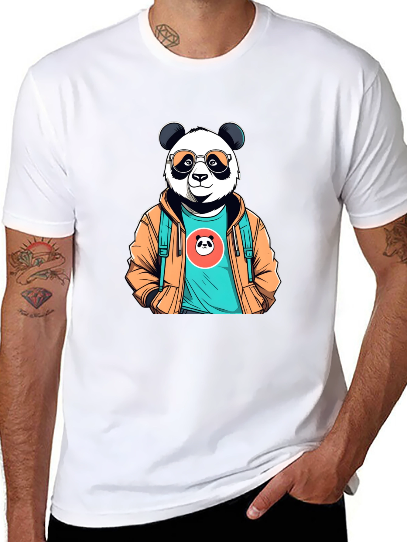 Cool Panda Graphic Tee - Stylish Black T-Shirt