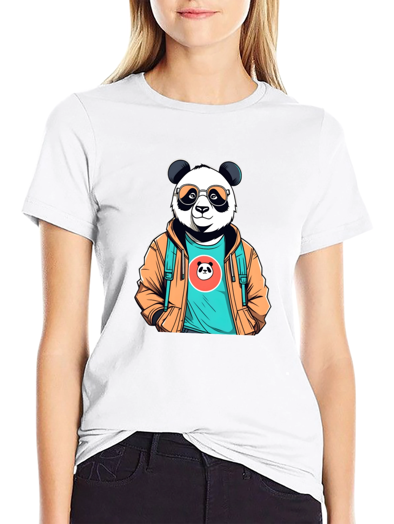 Cool Panda Graphic Tee - Stylish Black T-Shirt