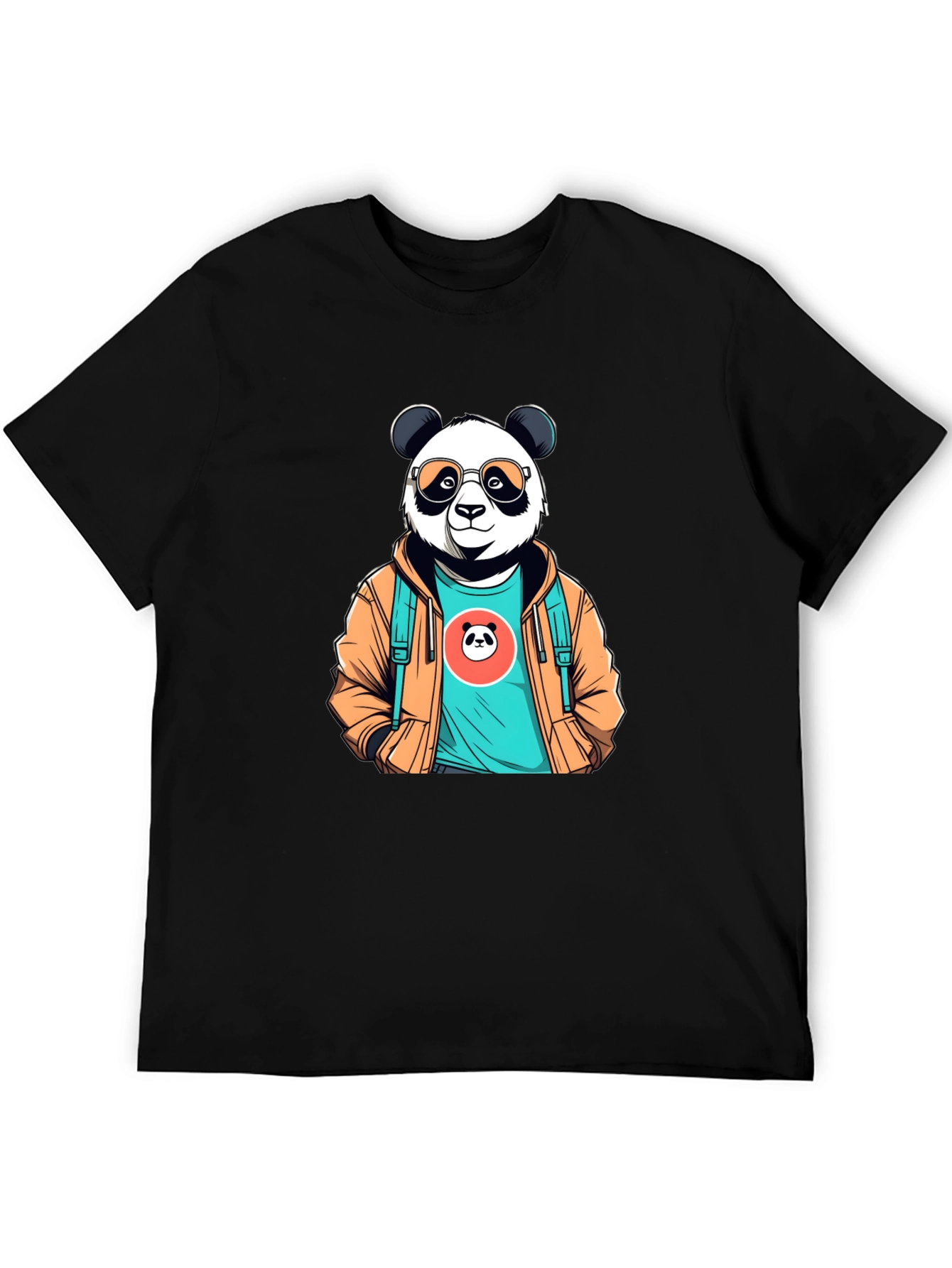 Cool Panda Graphic Tee - Stylish Black T-Shirt
