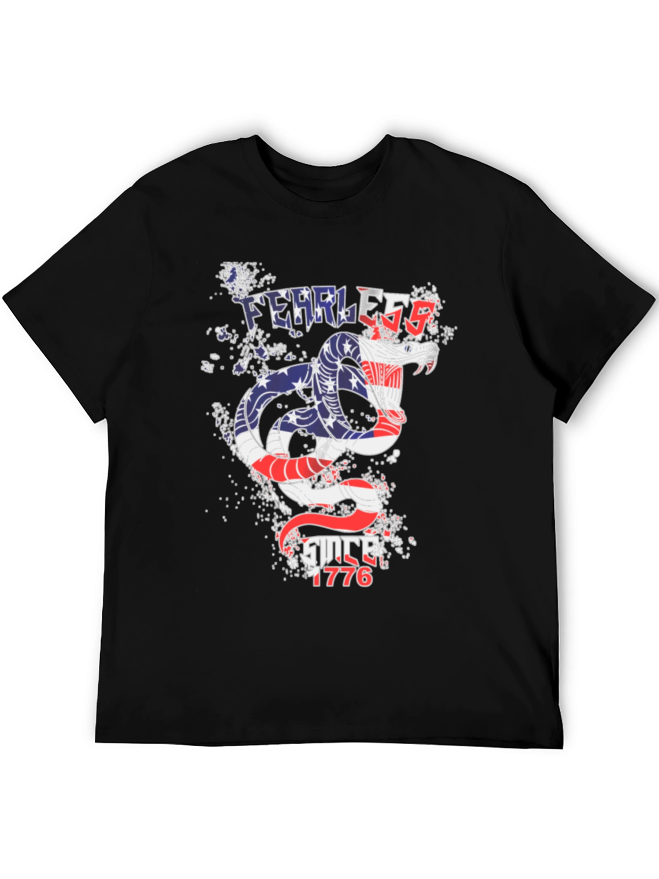 Fearless Snake T-Shirt - Patriotic Design