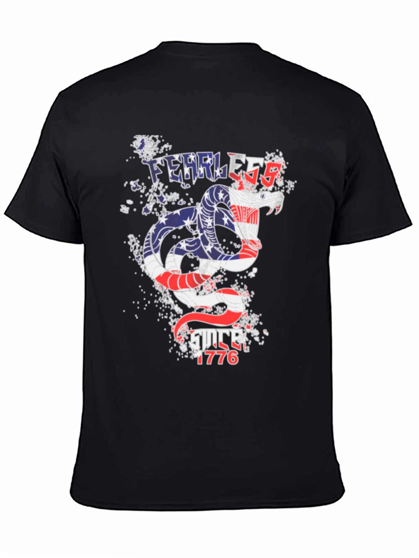 Fearless Snake T-Shirt - Patriotic Design