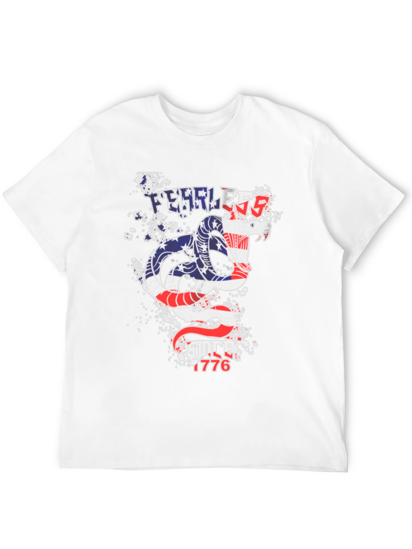 Fearless Snake T-Shirt - Patriotic Design