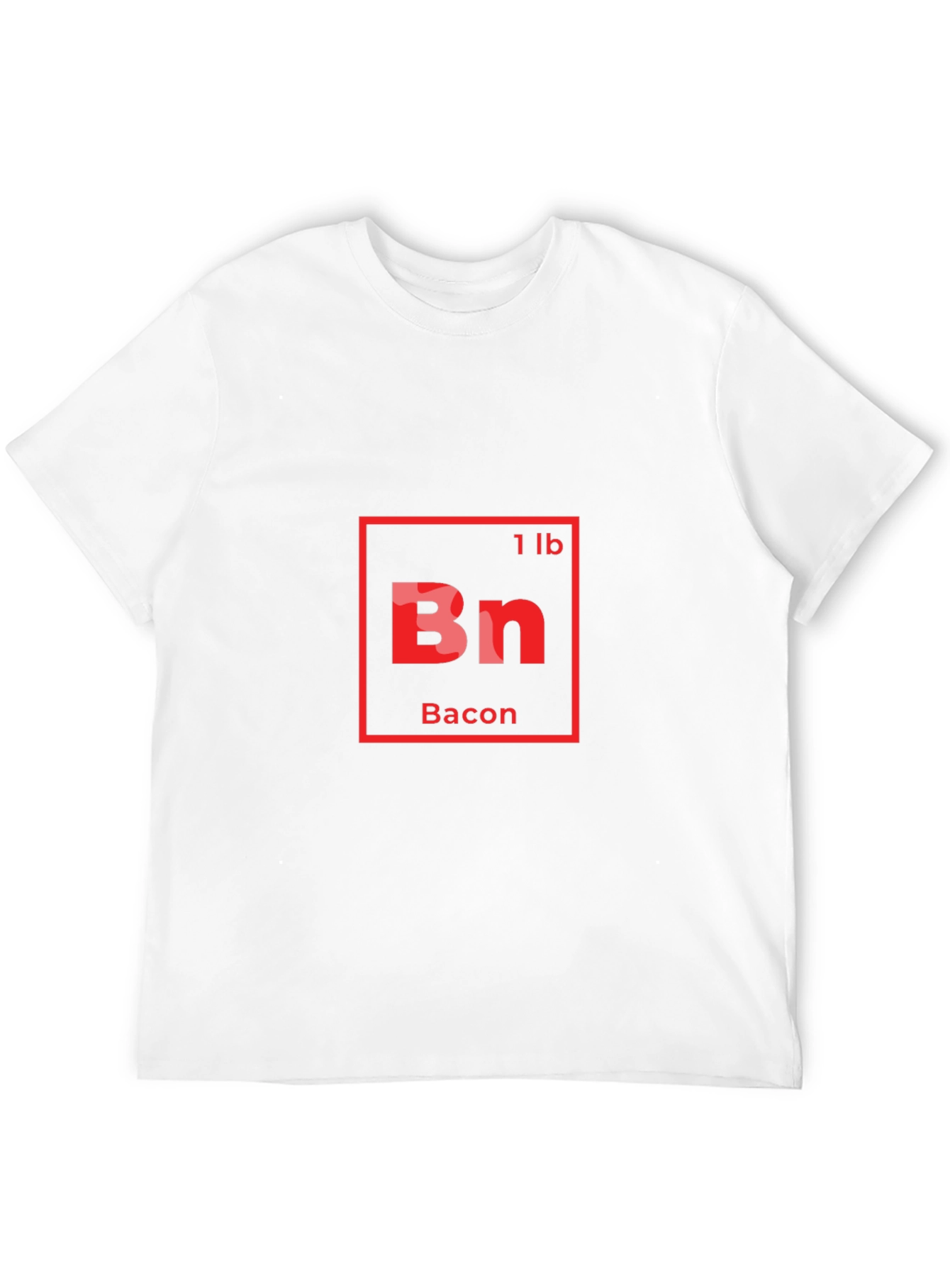 Bacon Periodic Table Style Mens Black T-Shirt