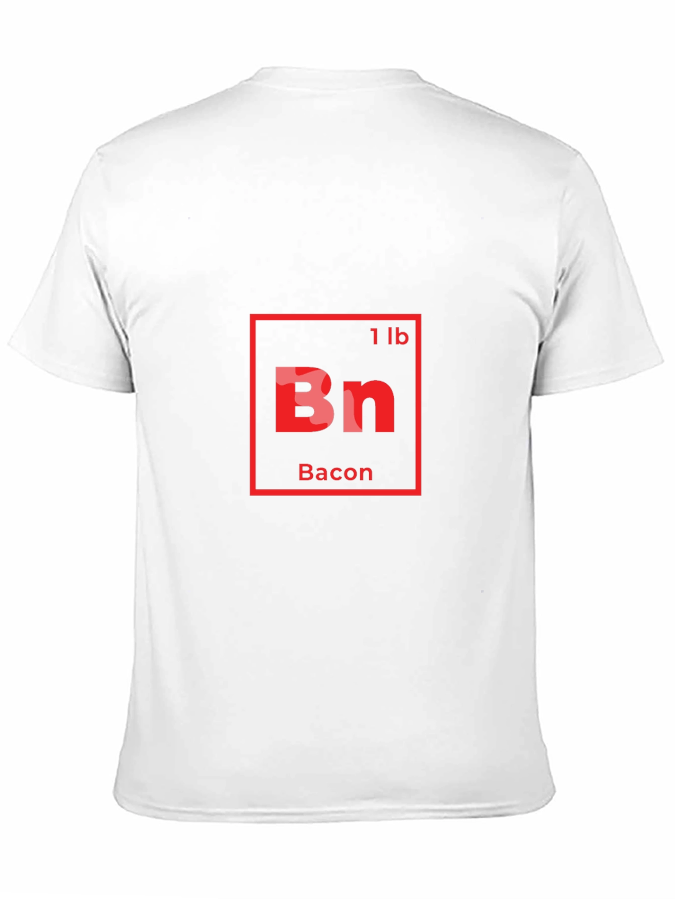 Bacon Periodic Table Style Mens Black T-Shirt