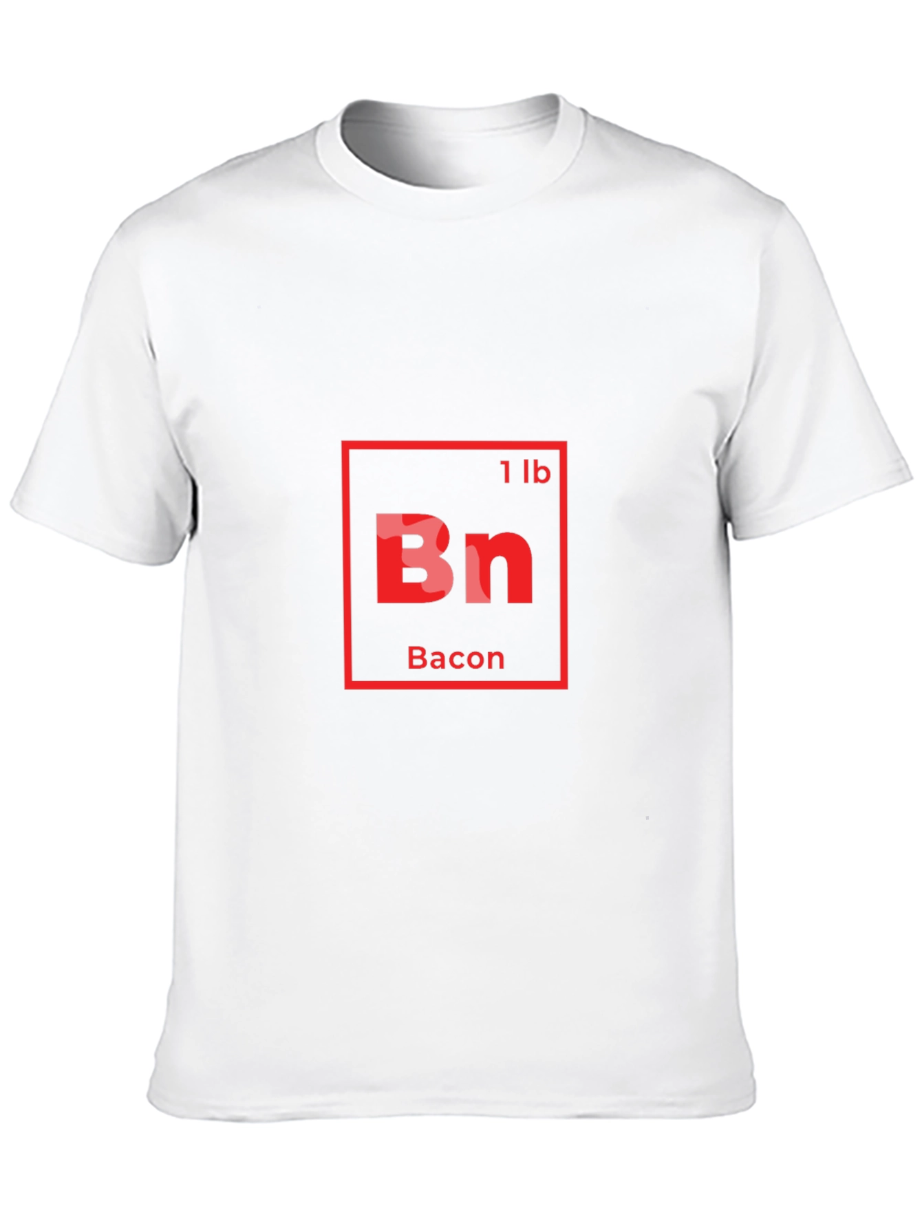 Bacon Periodic Table Style Mens Black T-Shirt
