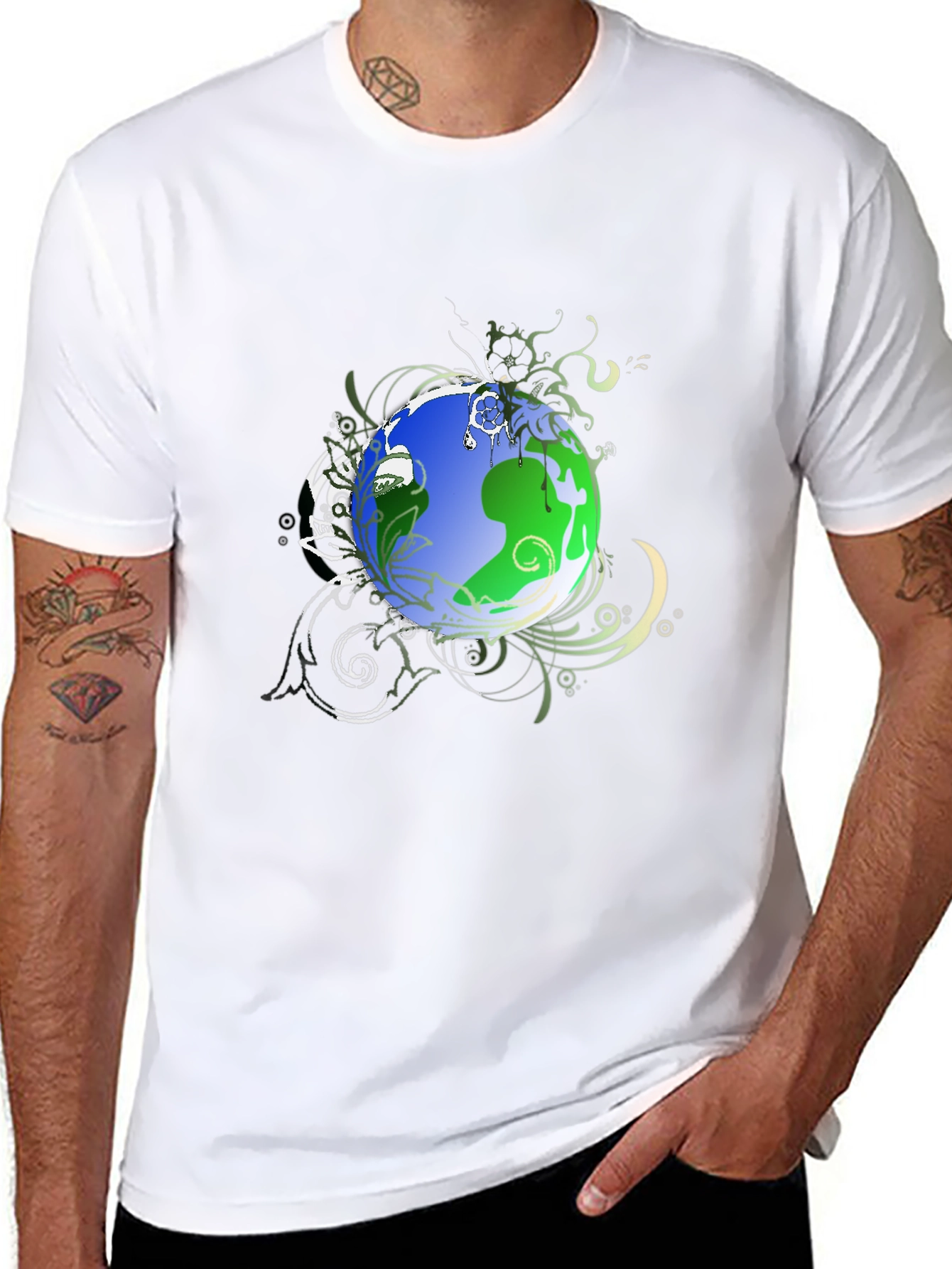 Earth Graphic Black T-Shirt