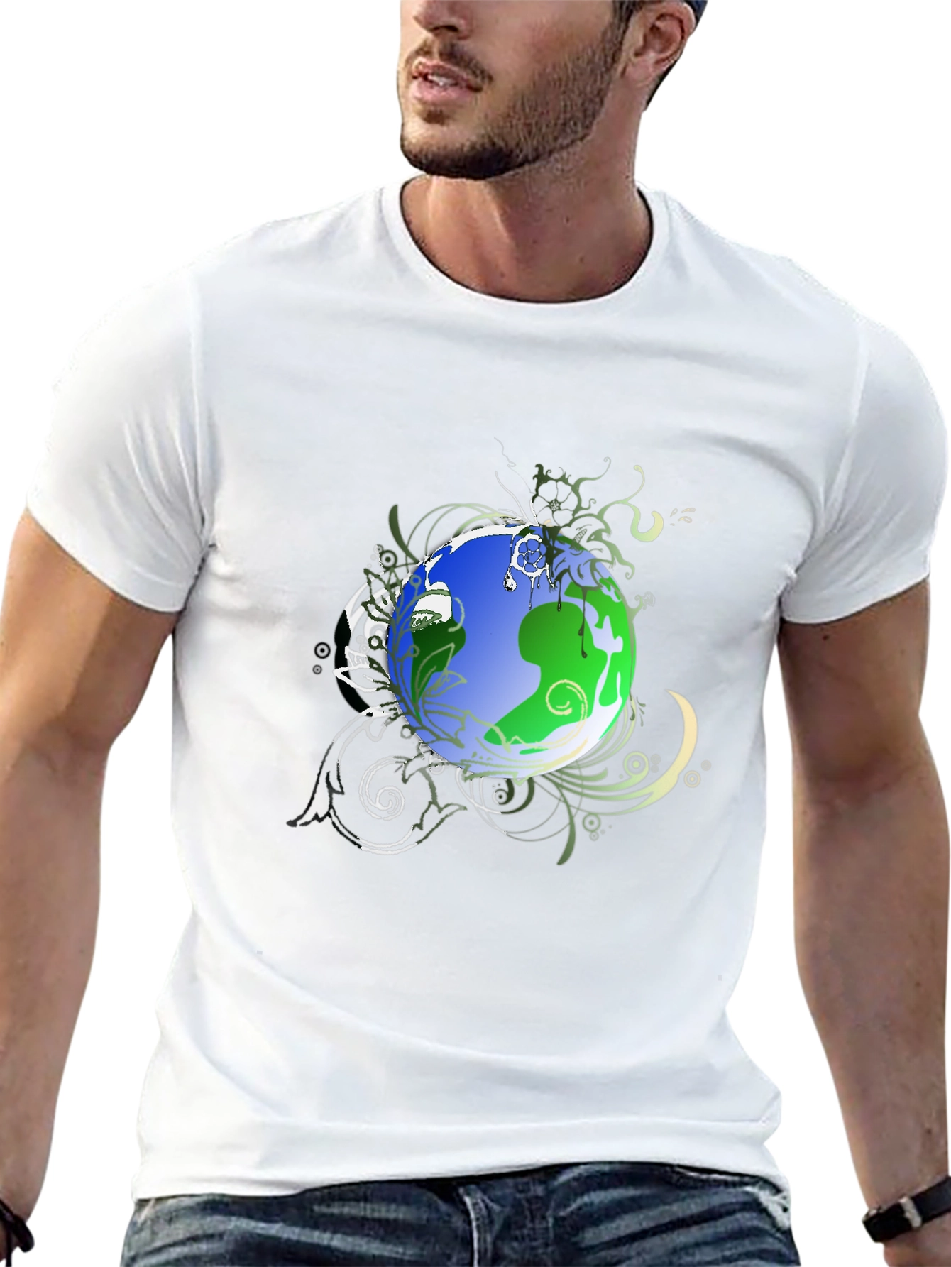 Earth Graphic Black T-Shirt
