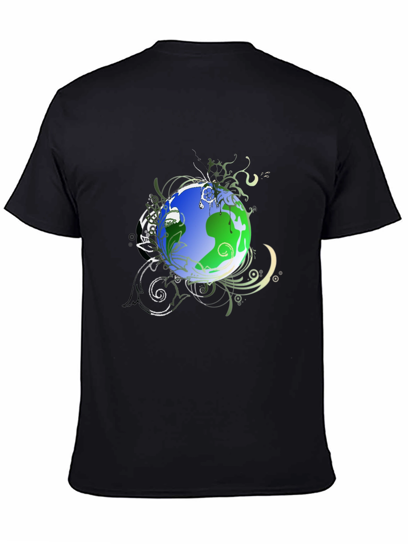 Earth Graphic Black T-Shirt