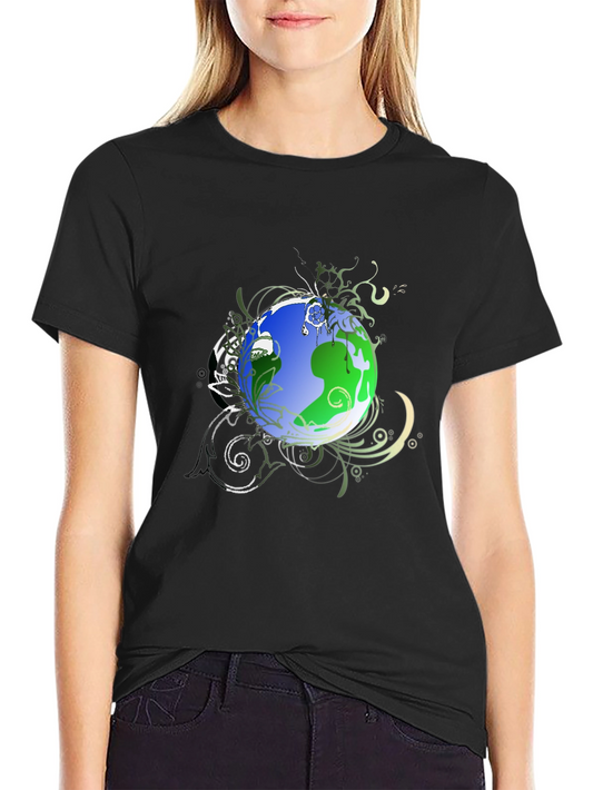 Earth Graphic Black T-Shirt