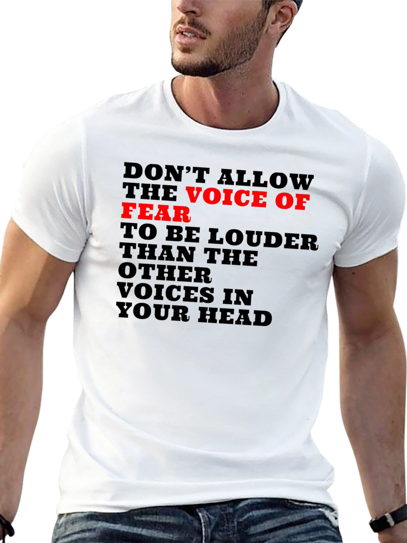 Fear Voice T-Shirt: Motivational Graphic Tee