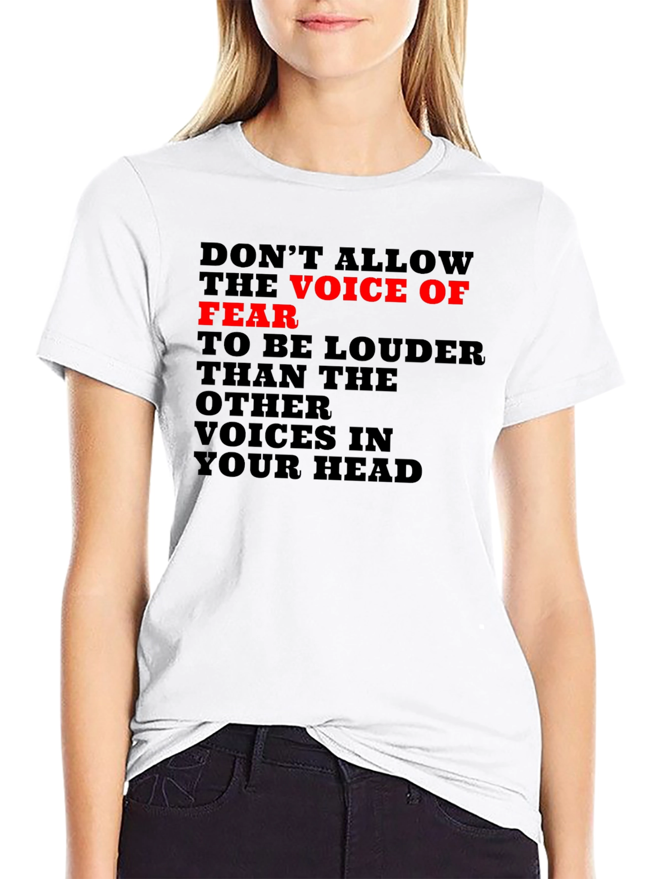 Fear Voice T-Shirt: Motivational Graphic Tee