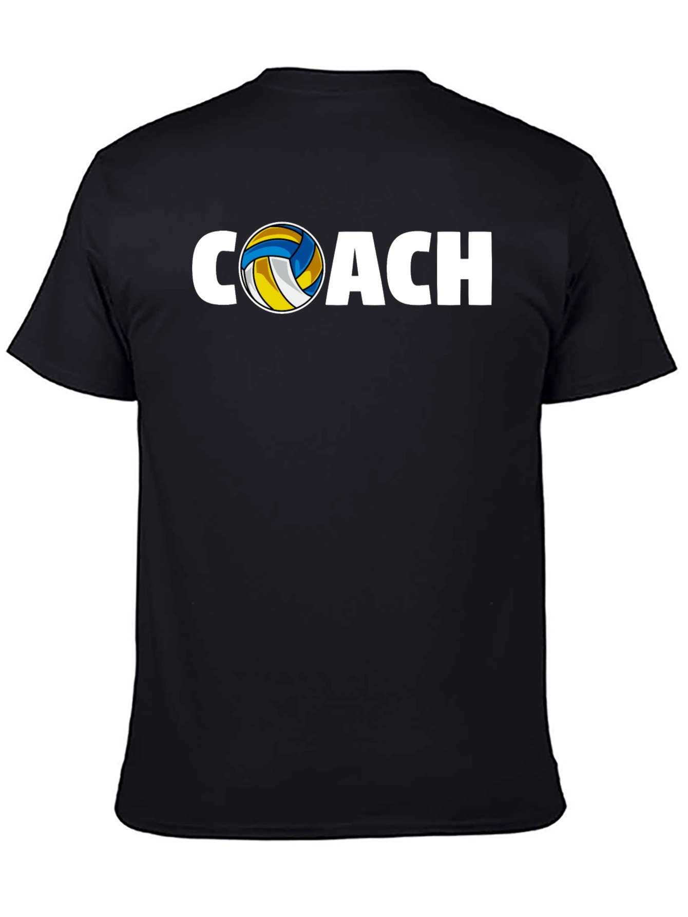 Volleyball Coach Graphic T-Shirt - Black