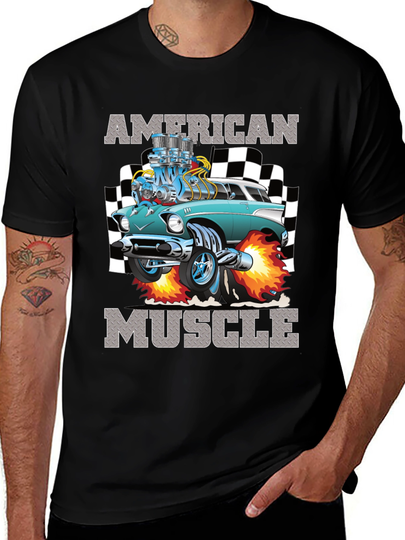 American Muscle Car Graphic T-Shirt