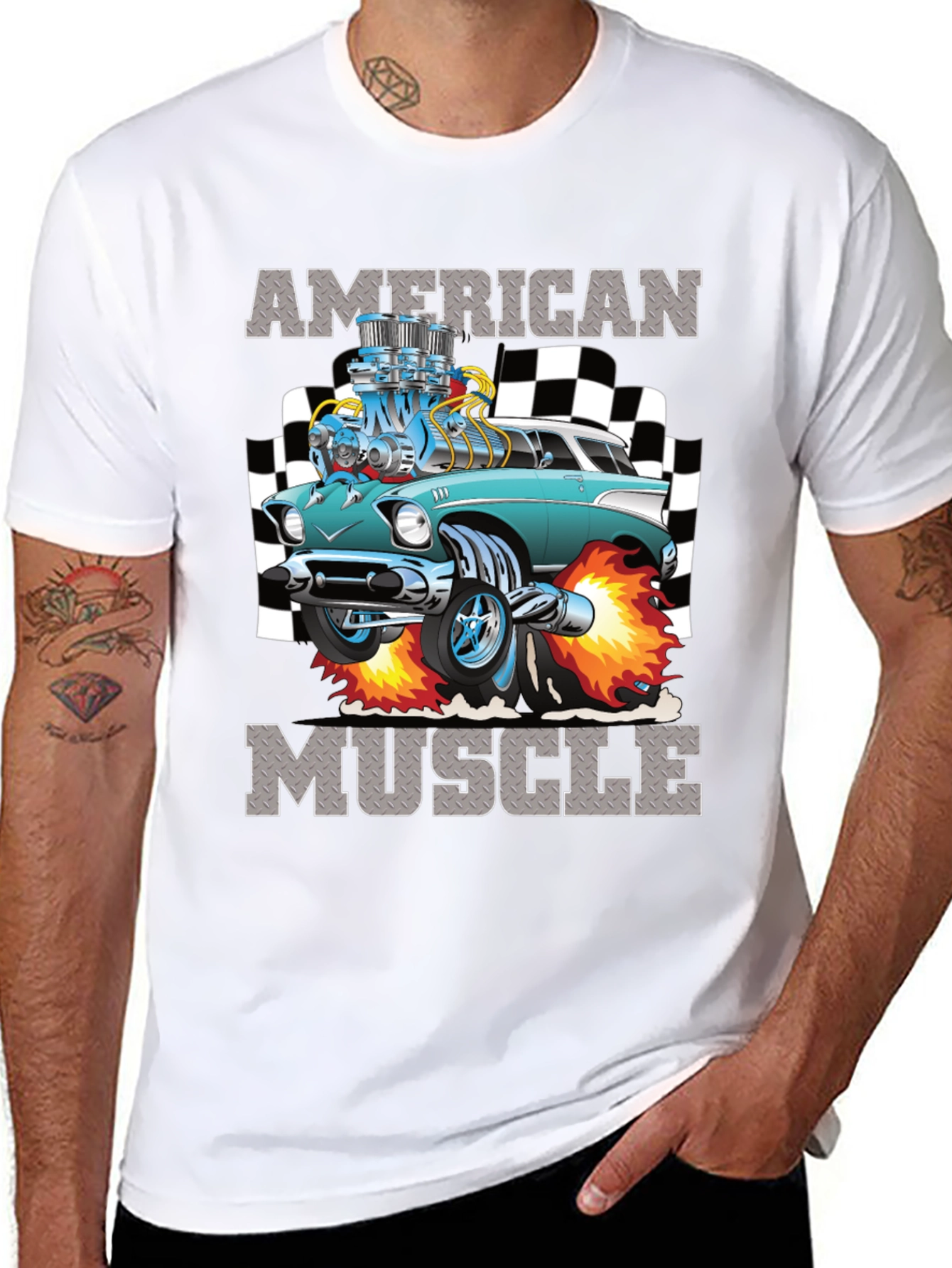 American Muscle Car Graphic T-Shirt