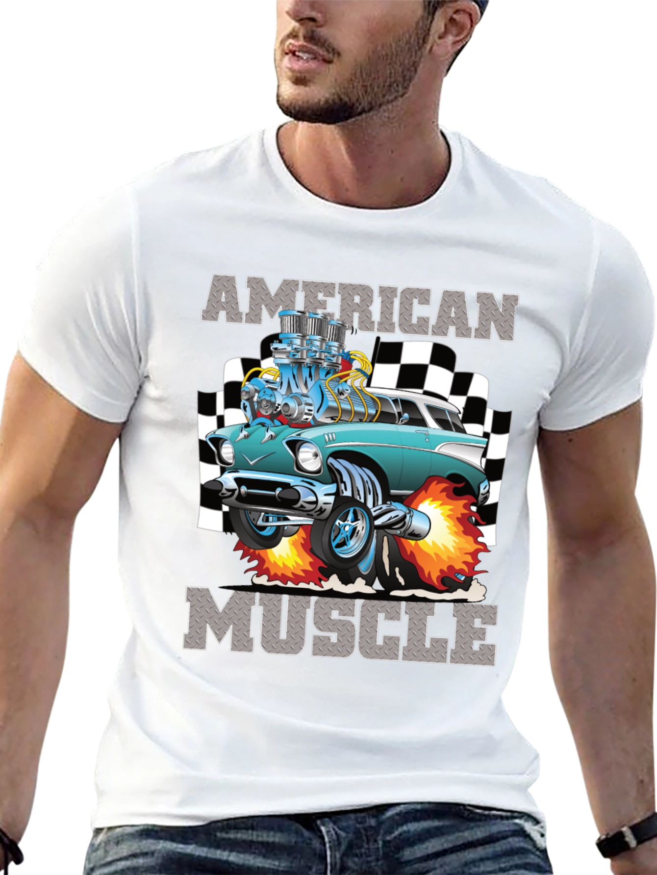 American Muscle Car Graphic T-Shirt
