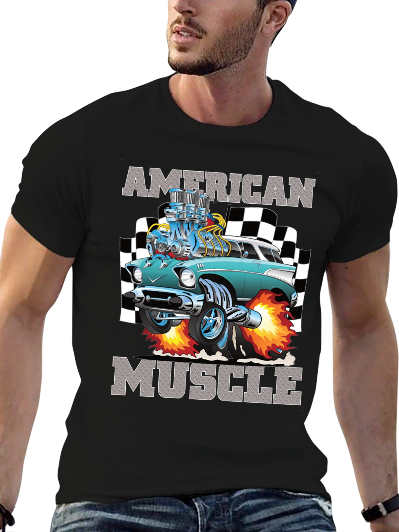American Muscle Car Graphic T-Shirt