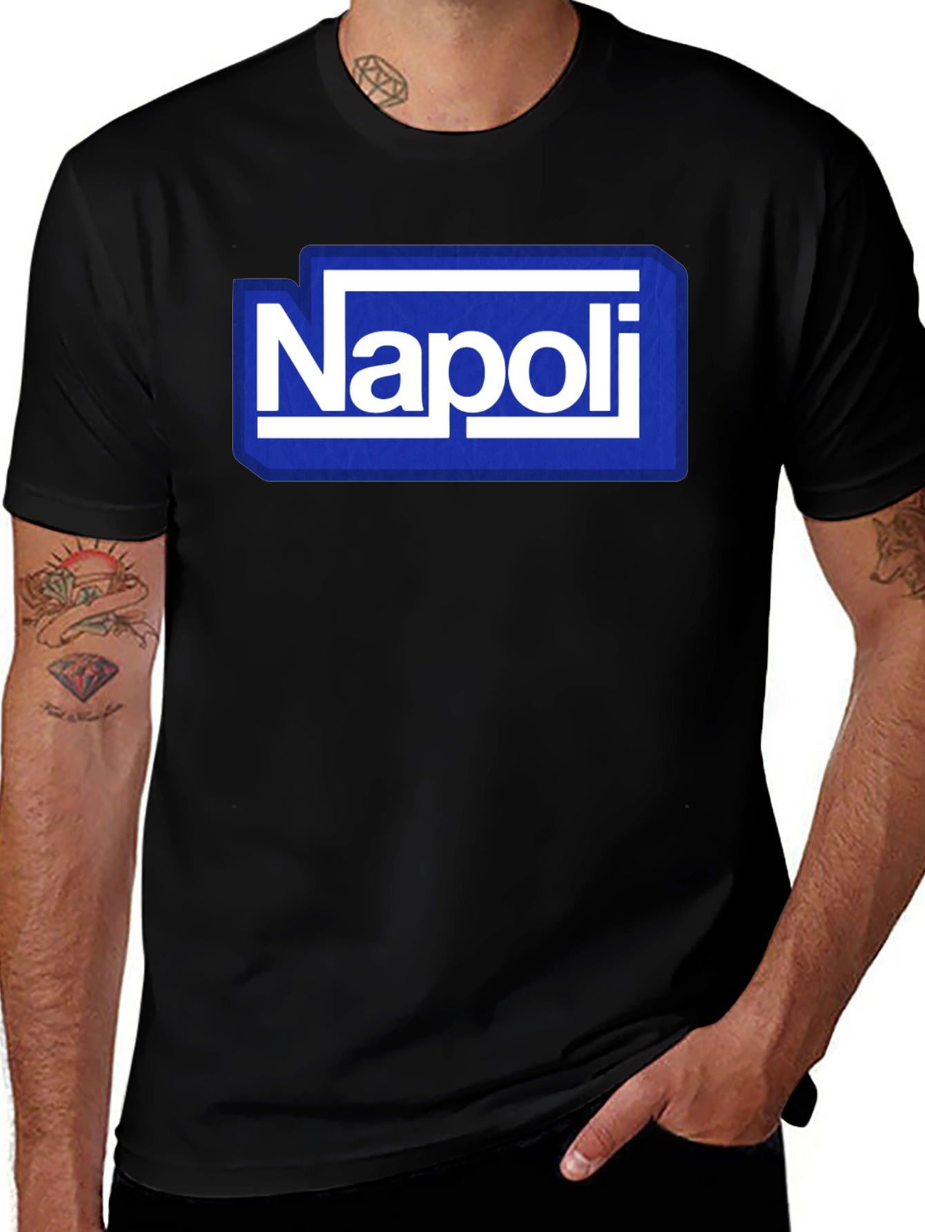 Napoli Graphic Tee - Stylish Mens Black T-Shirt