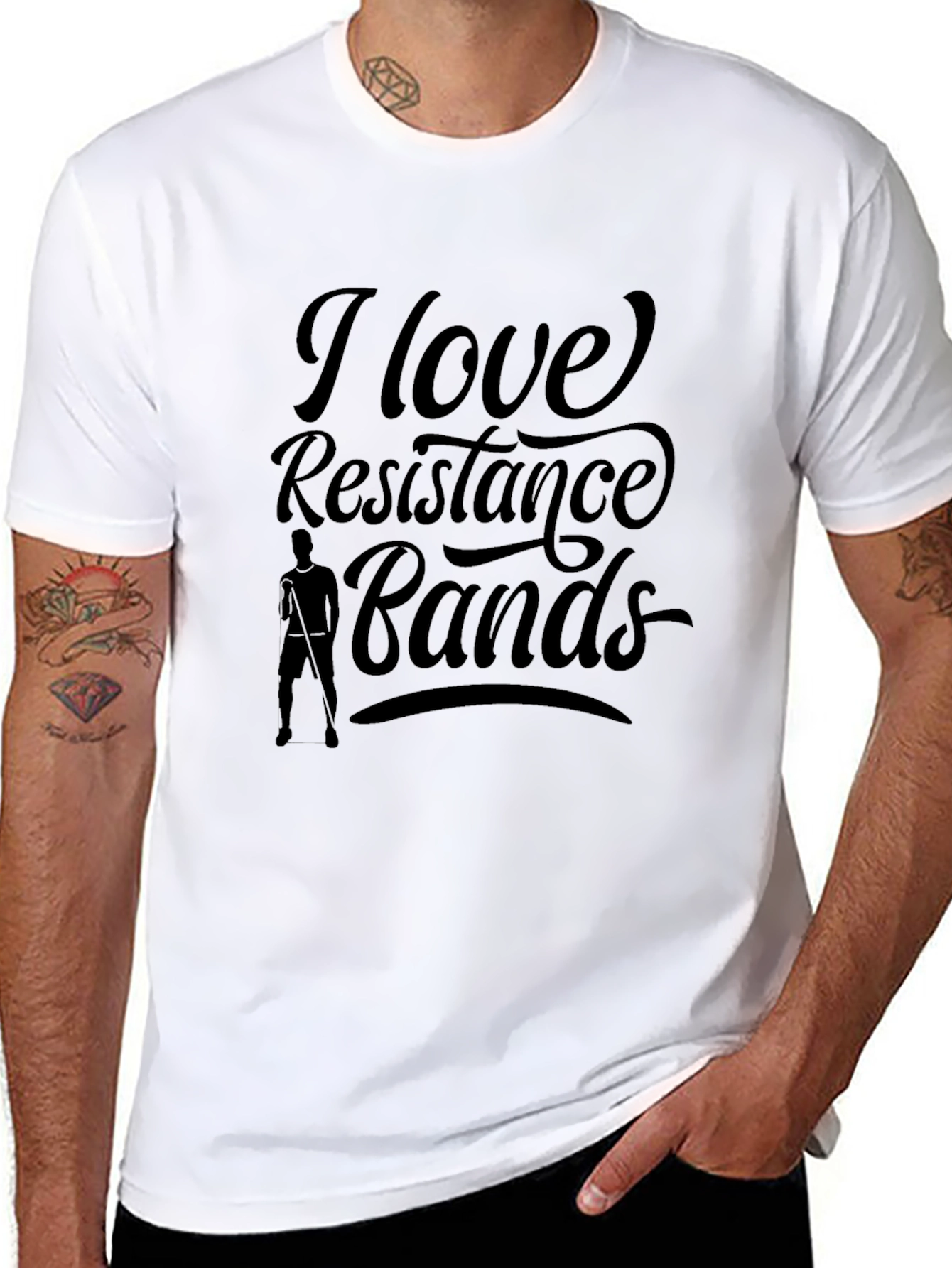 I Love Resistance Bands T-Shirt - Black Unisex