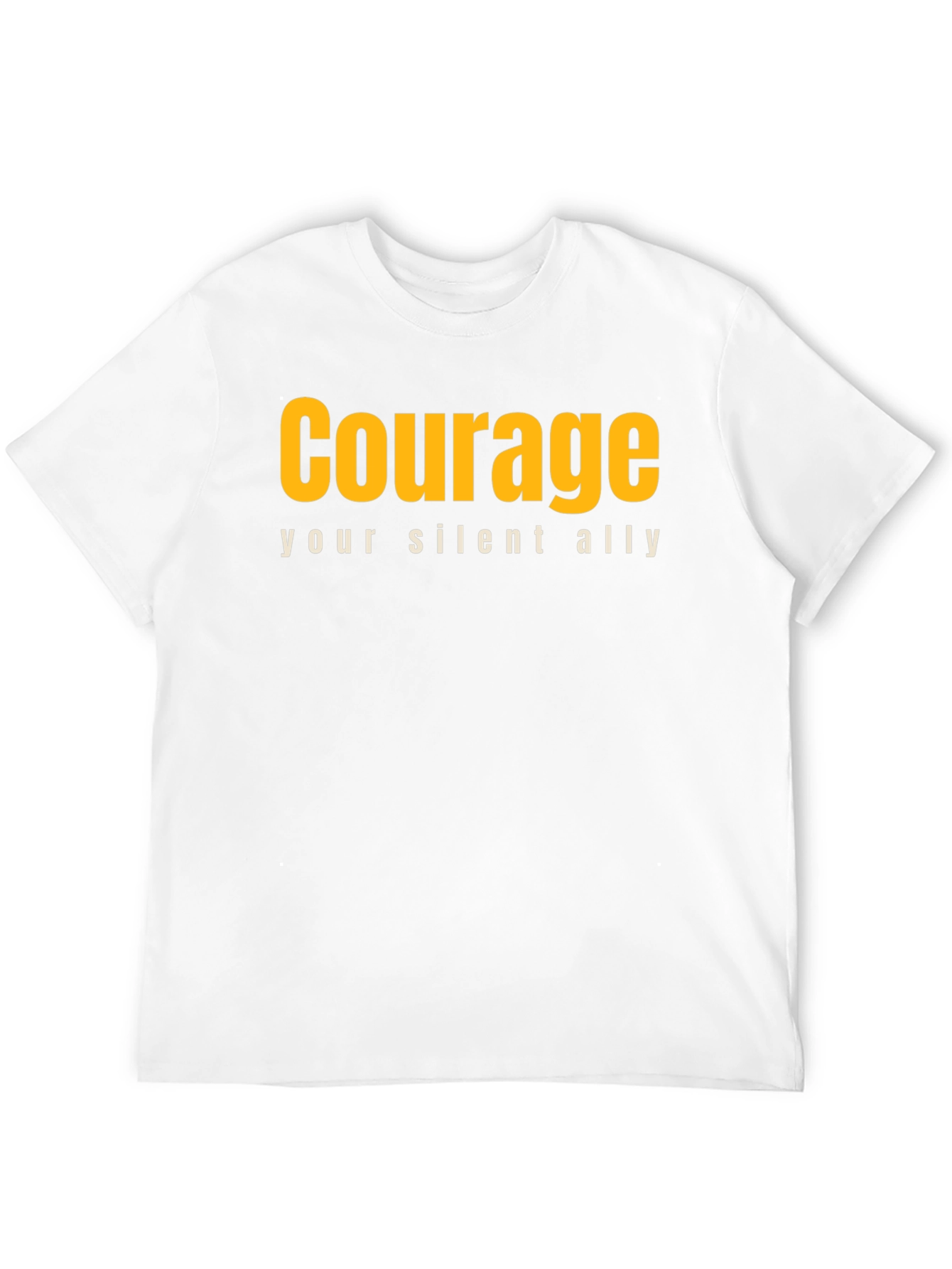 Courage Graphic Tee - Motivational Black T-Shirt