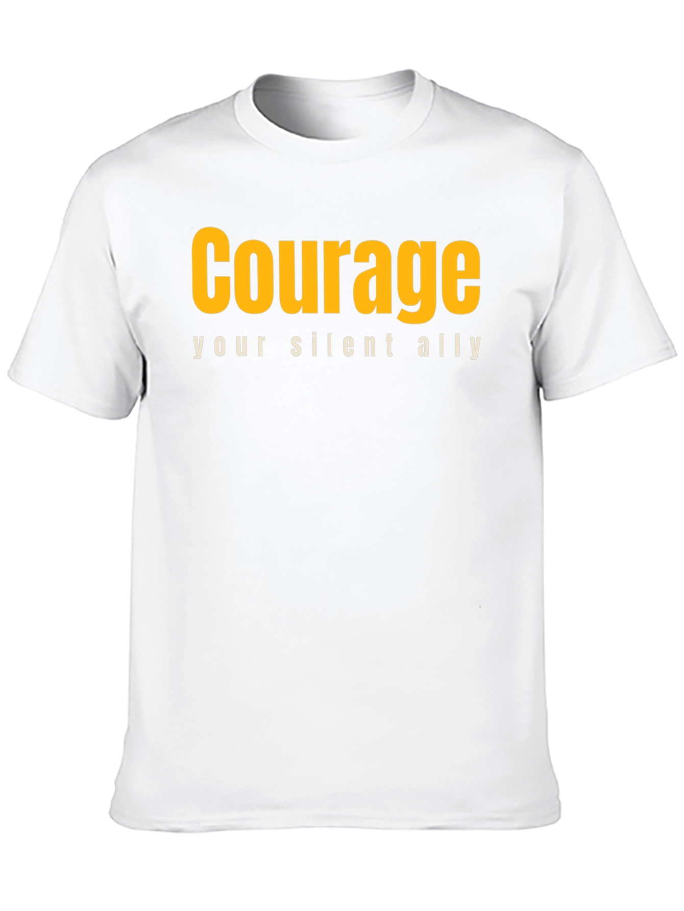 Courage Graphic Tee - Motivational Black T-Shirt