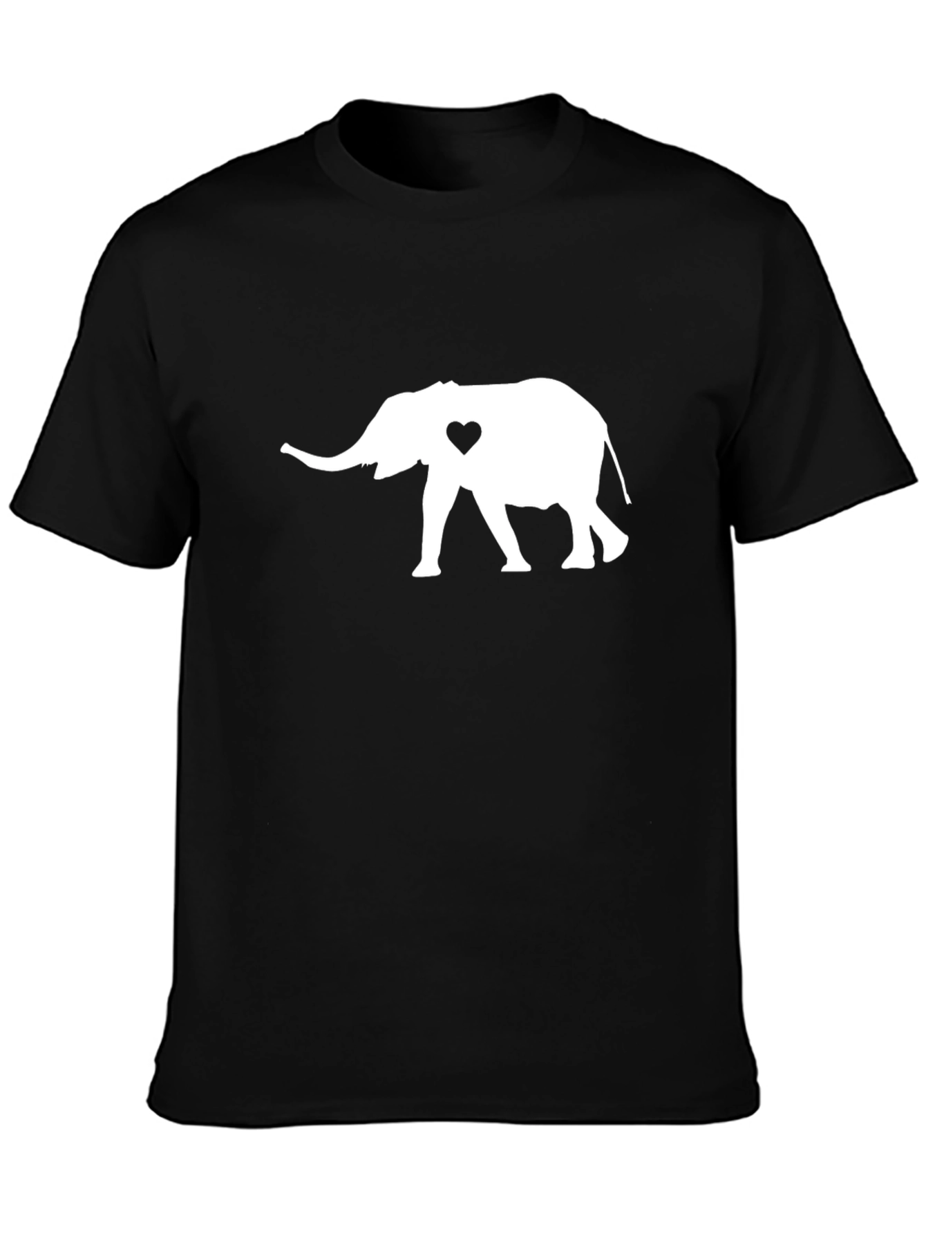 Elephant Heart Graphic Tee - Black