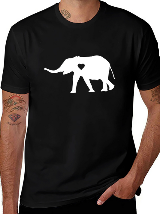 Elephant Heart Graphic Tee - Black