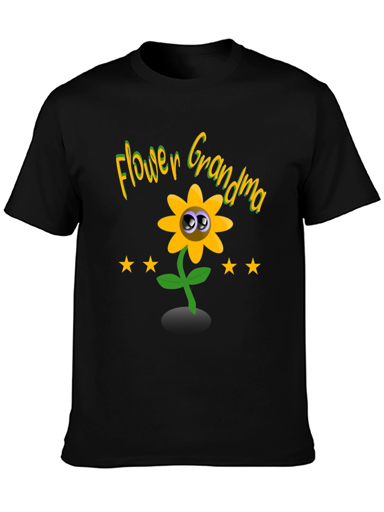 Flower Grandma Novelty Graphic T-Shirt