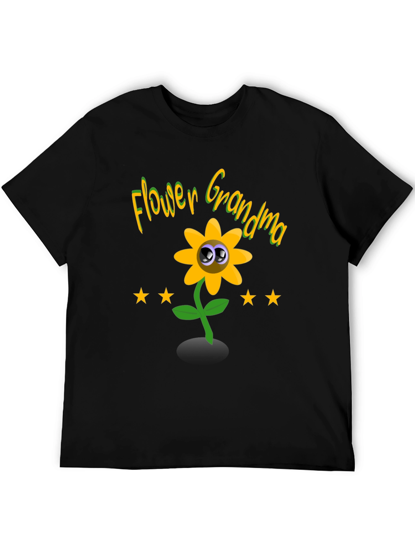Flower Grandma Novelty Graphic T-Shirt