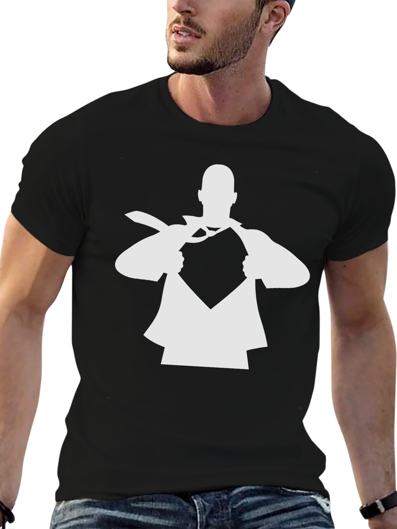 Superhero Reveal T-Shirt - Black