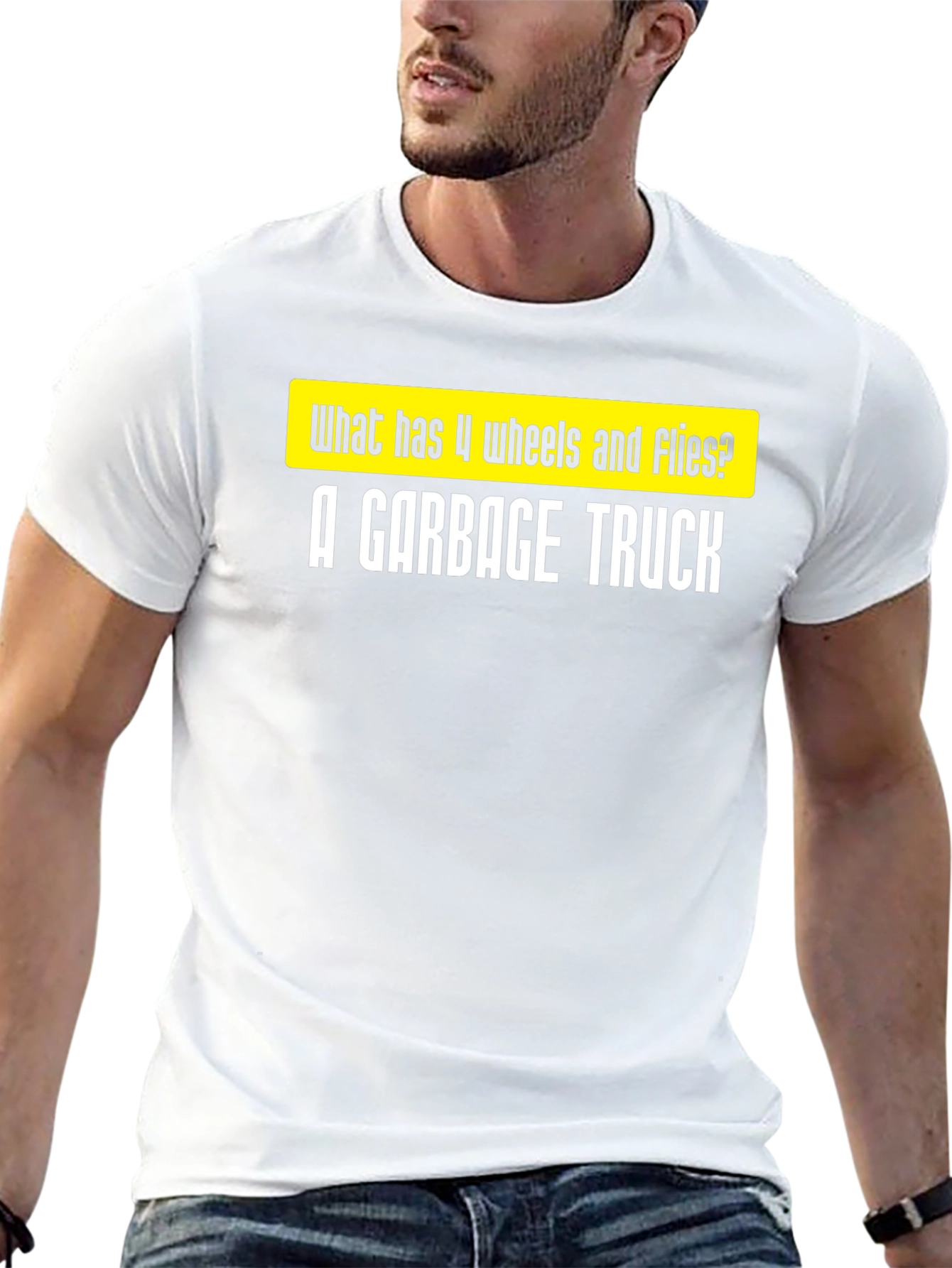 Garbage Truck Joke T-Shirt - Funny Riddle Tee