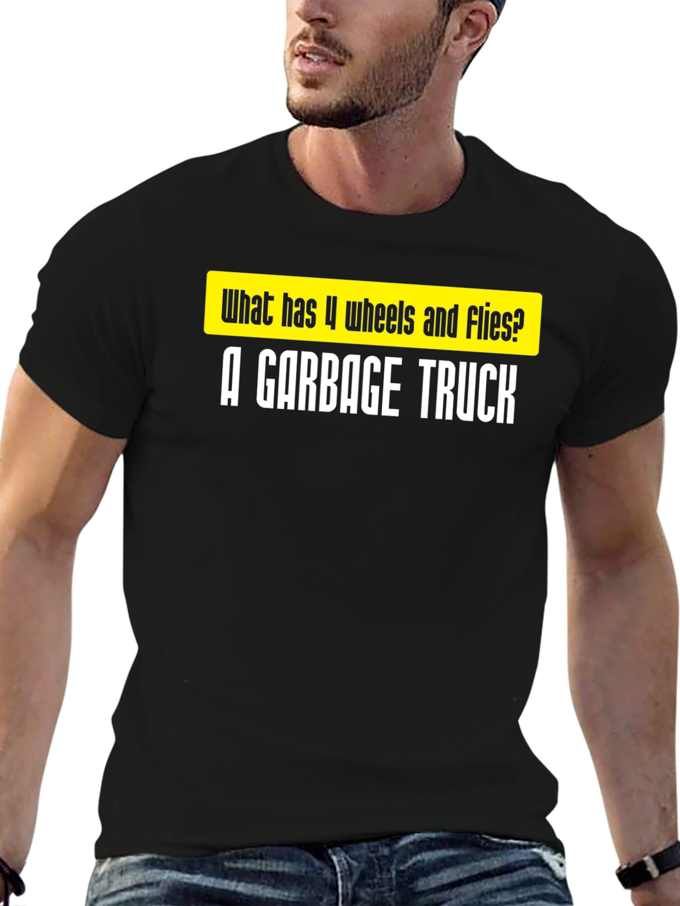 Garbage Truck Joke T-Shirt - Funny Riddle Tee