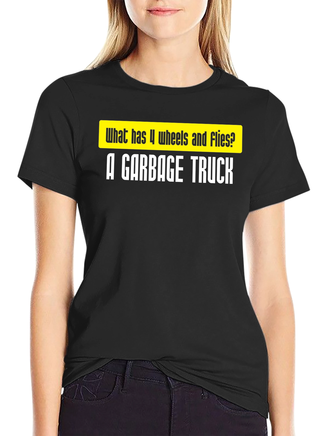 Garbage Truck Joke T-Shirt - Funny Riddle Tee