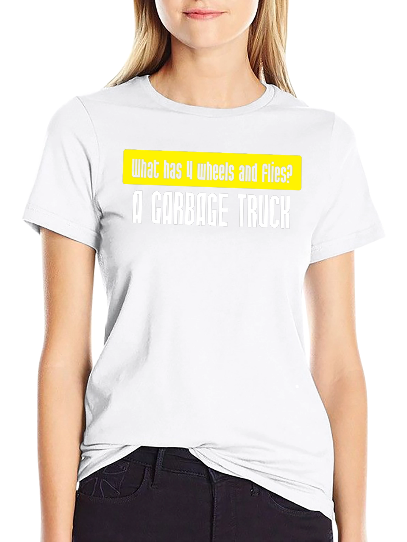 Garbage Truck Joke T-Shirt - Funny Riddle Tee