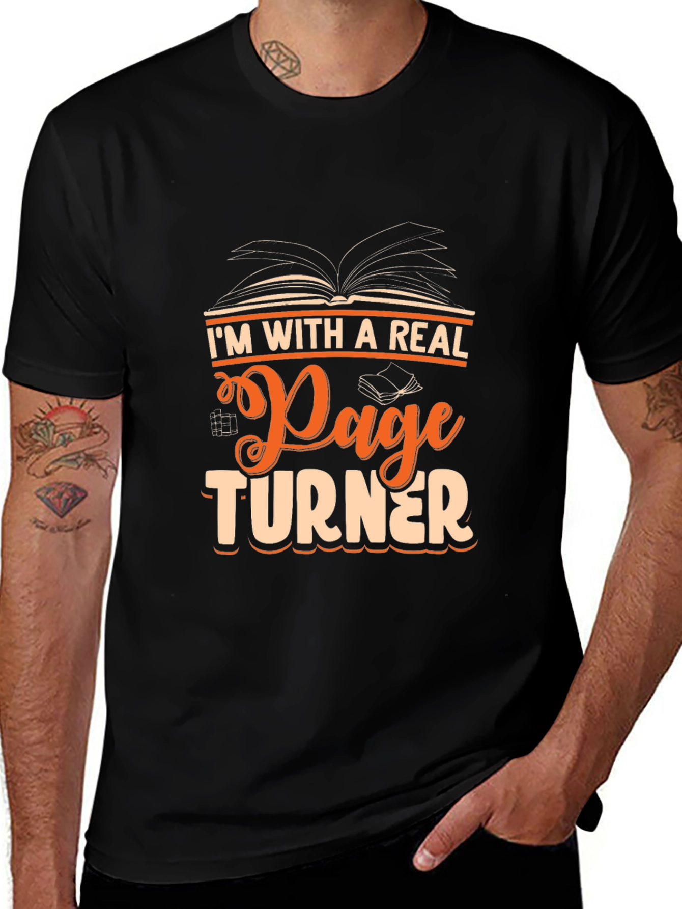 Im With A Real Page Turner Graphic T-Shirt