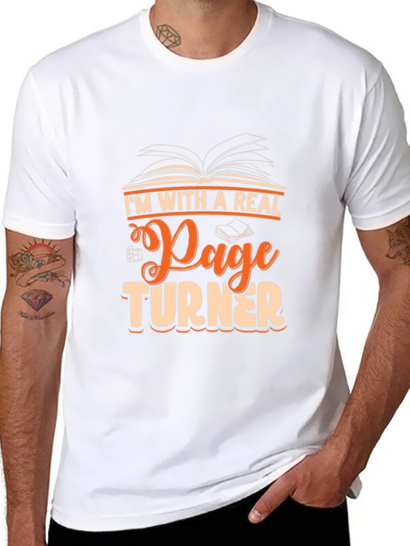Im With A Real Page Turner Graphic T-Shirt