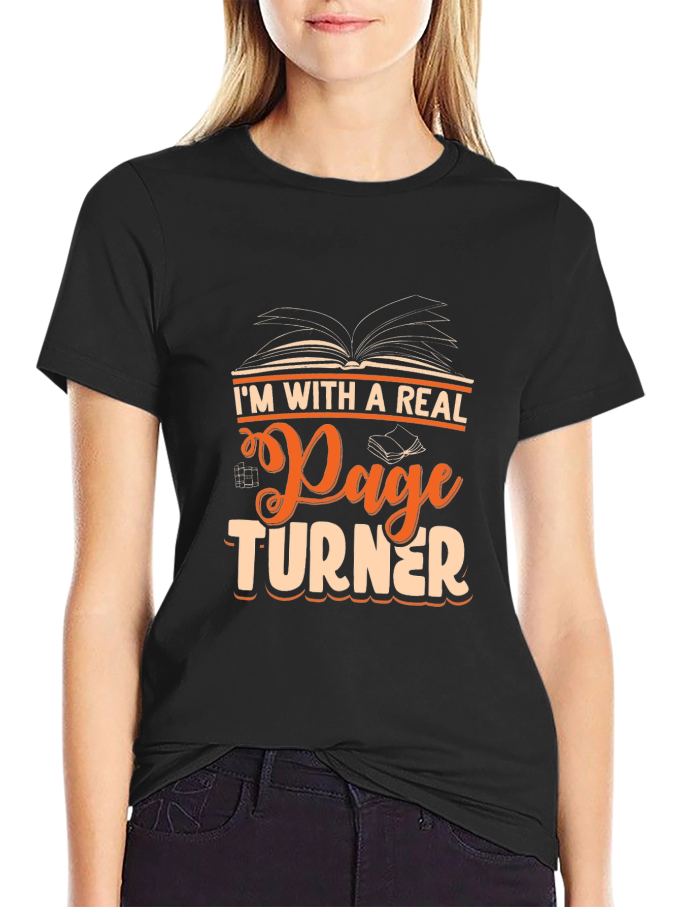 Im With A Real Page Turner Graphic T-Shirt