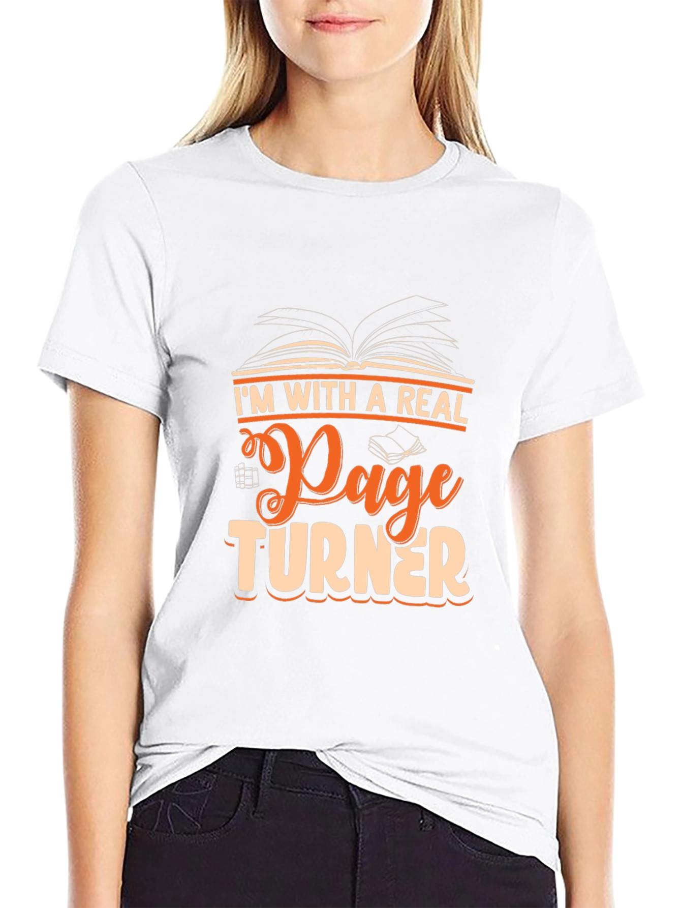 Im With A Real Page Turner Graphic T-Shirt