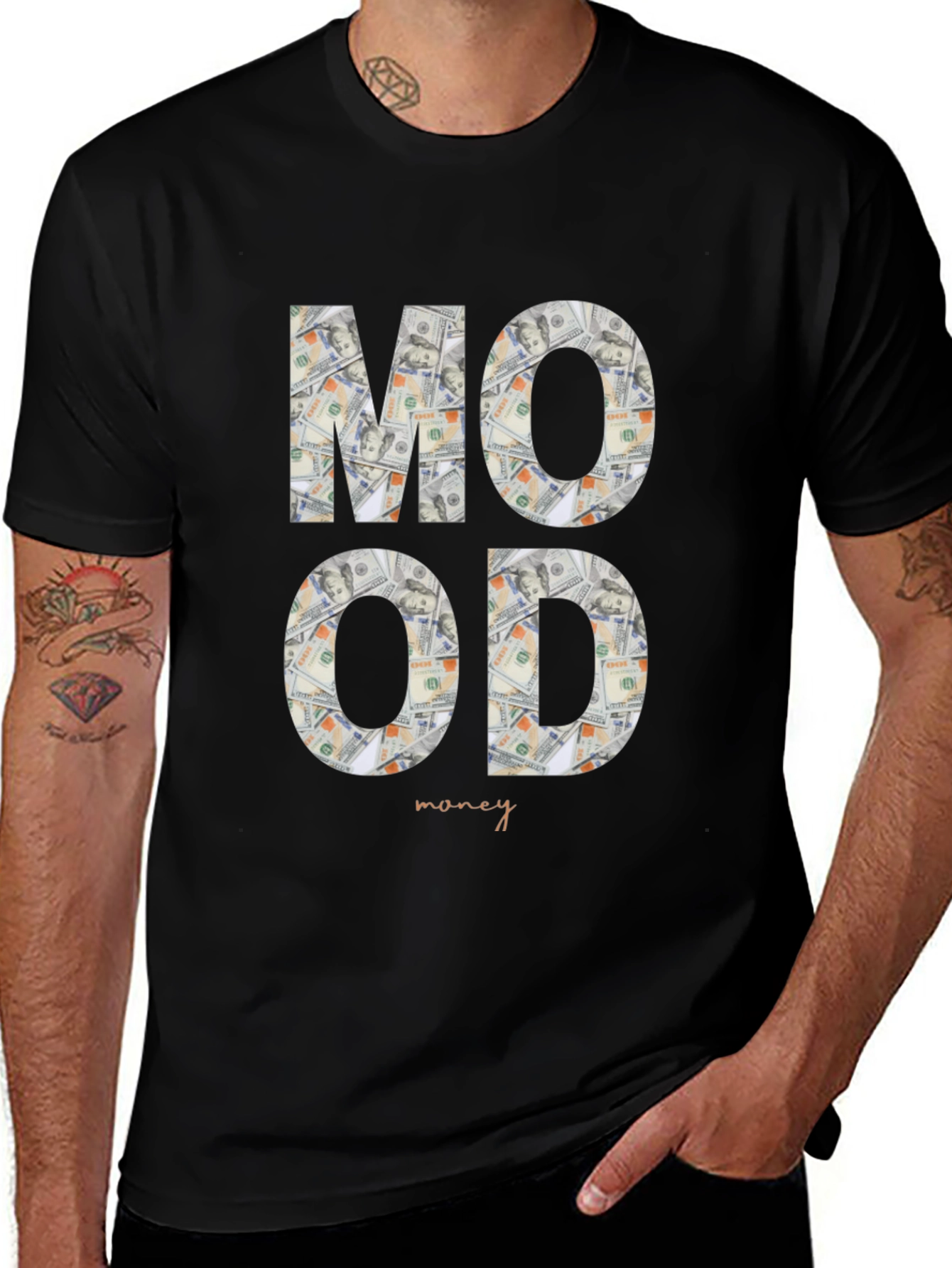 Money Mood Graphic Tee - Black