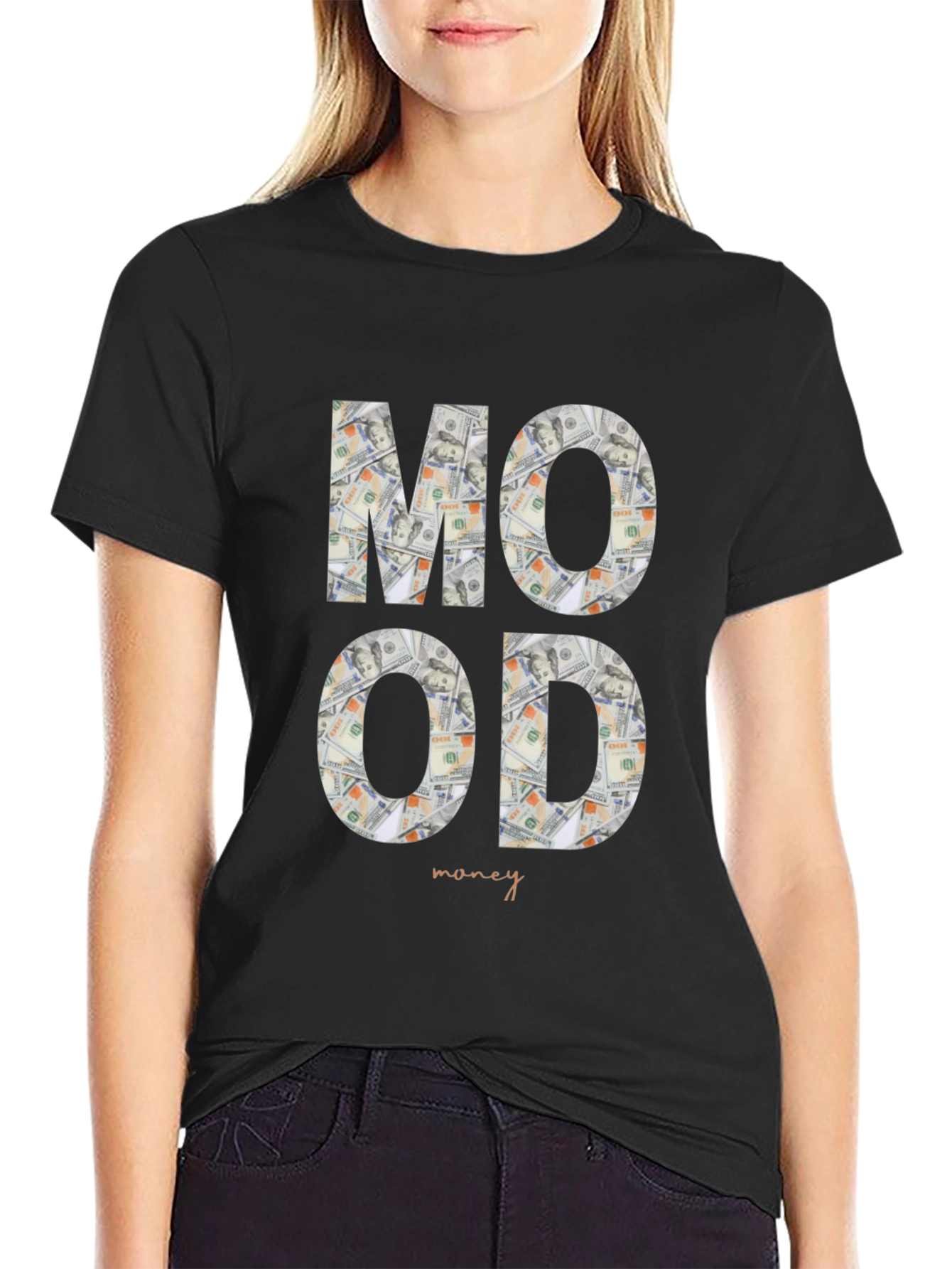 Money Mood Graphic Tee - Black