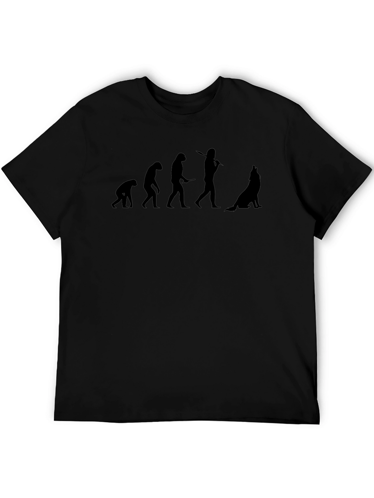 Evolution to Dog T-Shirt - Black Graphic Tee