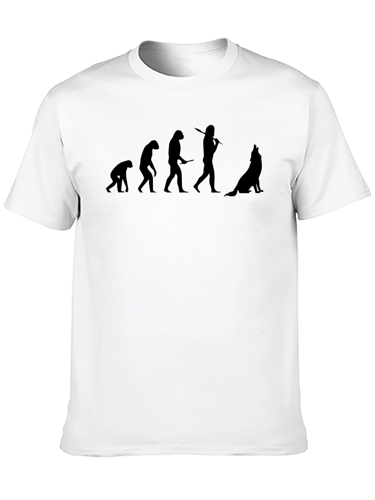 Evolution to Dog T-Shirt - Black Graphic Tee