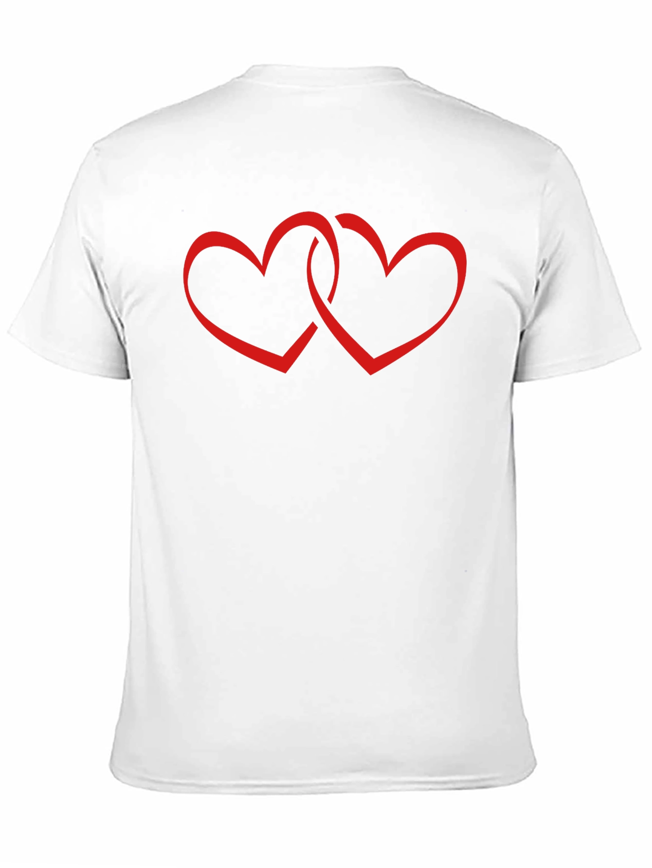 Black T-Shirt with Interlocking Hearts